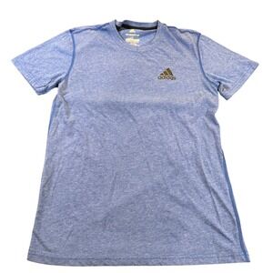 Adidas Ultimate Climalite Blue Heather Performance Training Gym Tee Shirt Sz S
